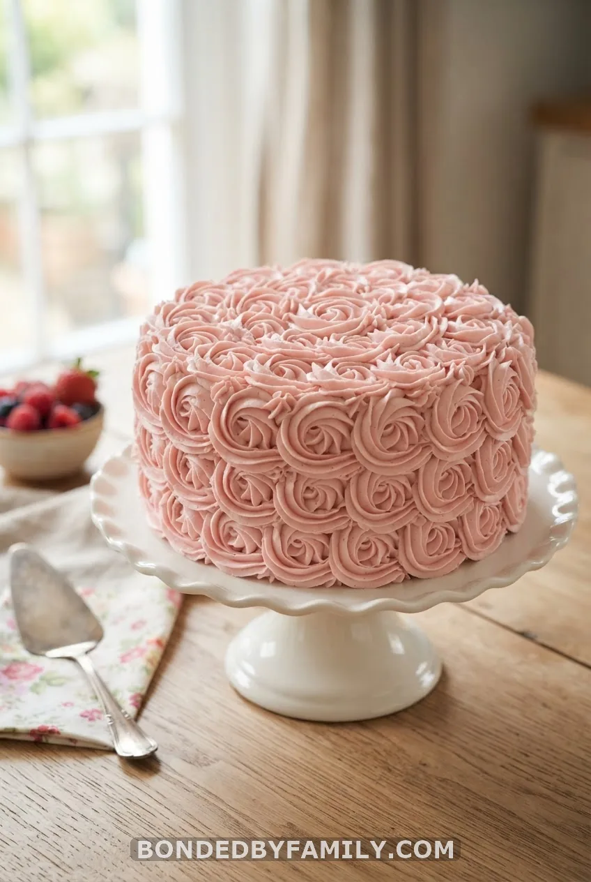The Rosette Gender Reveal Cake