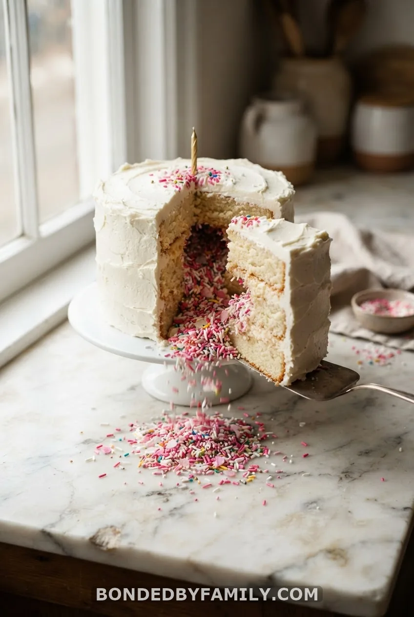 The Sprinkle Explosion Cake