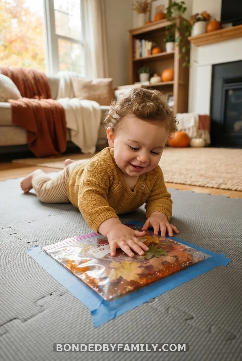 Mess-Free Fall Leaf Sensory Bag