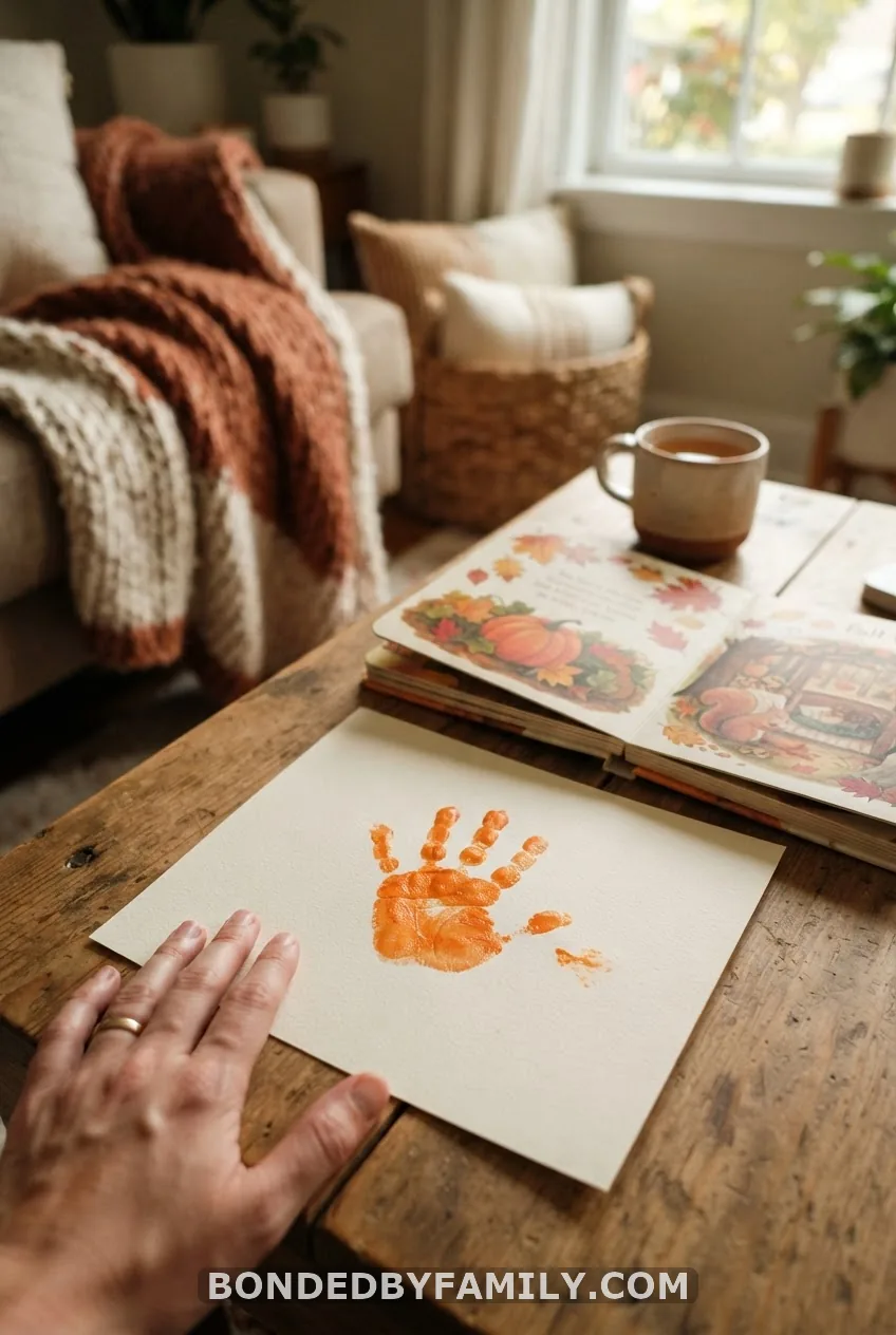 Handprint Keepsake and Fall Board Book Read-Aloud