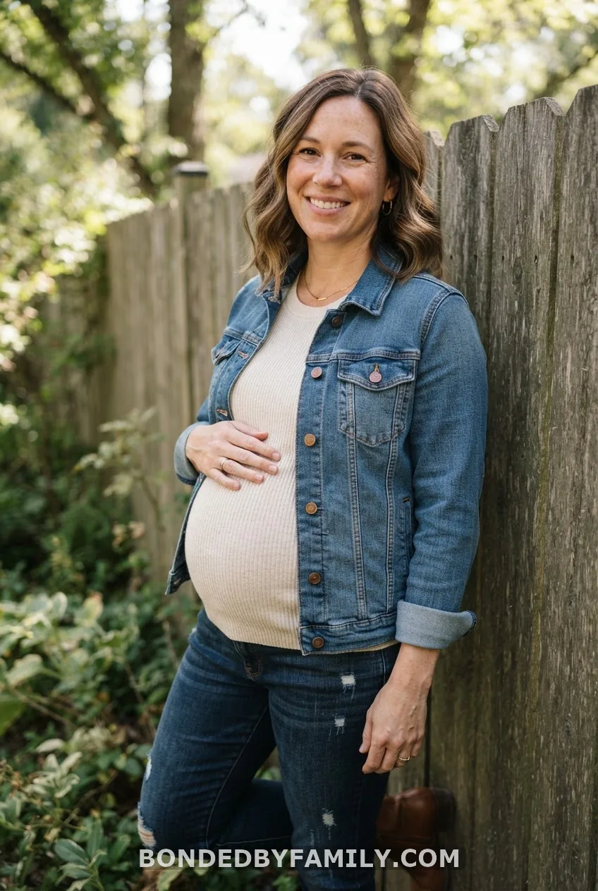 The Denim-Knit Layered Look (Effortless Elegance)