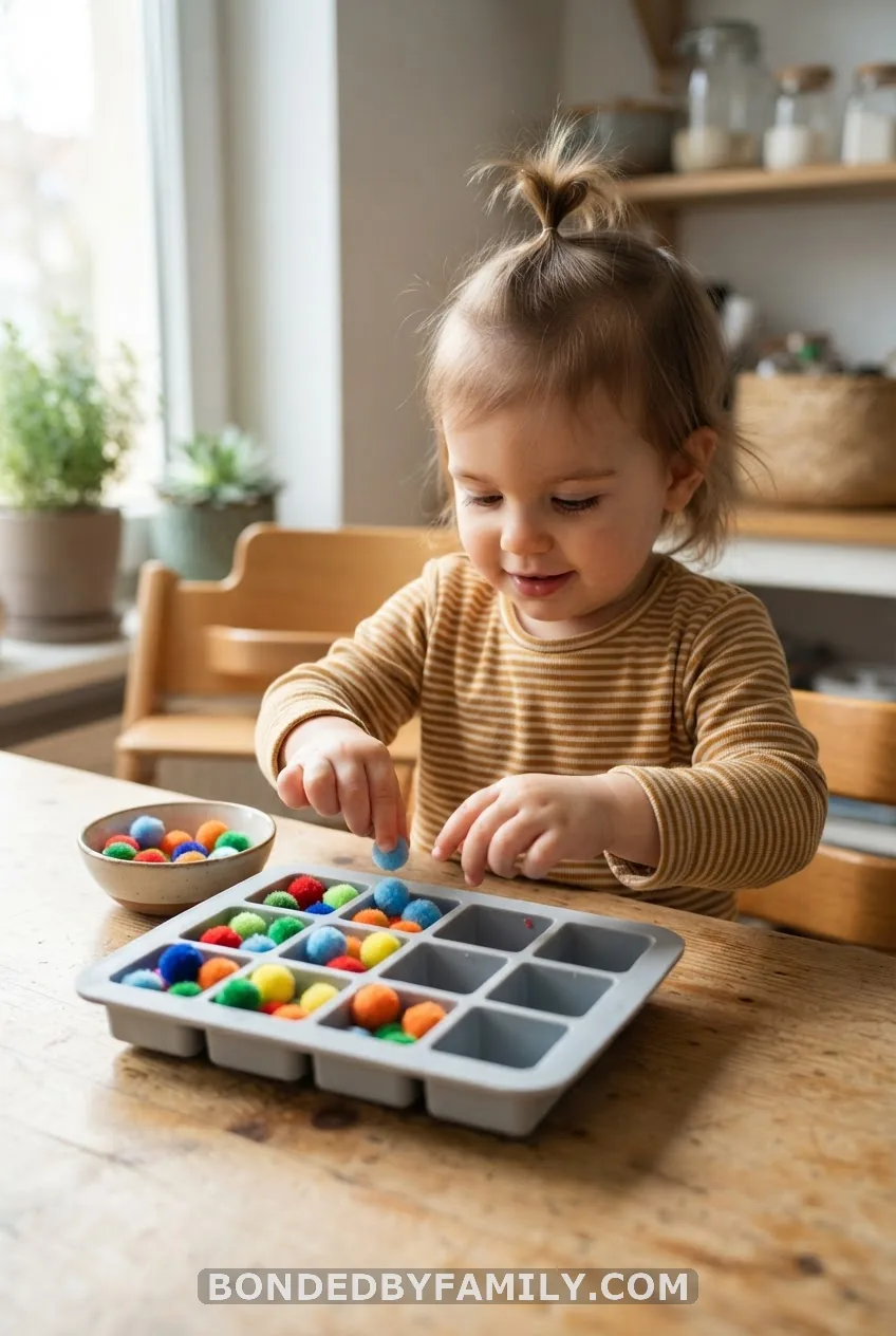 Pom-Pom Ice Cube Tray Transfer