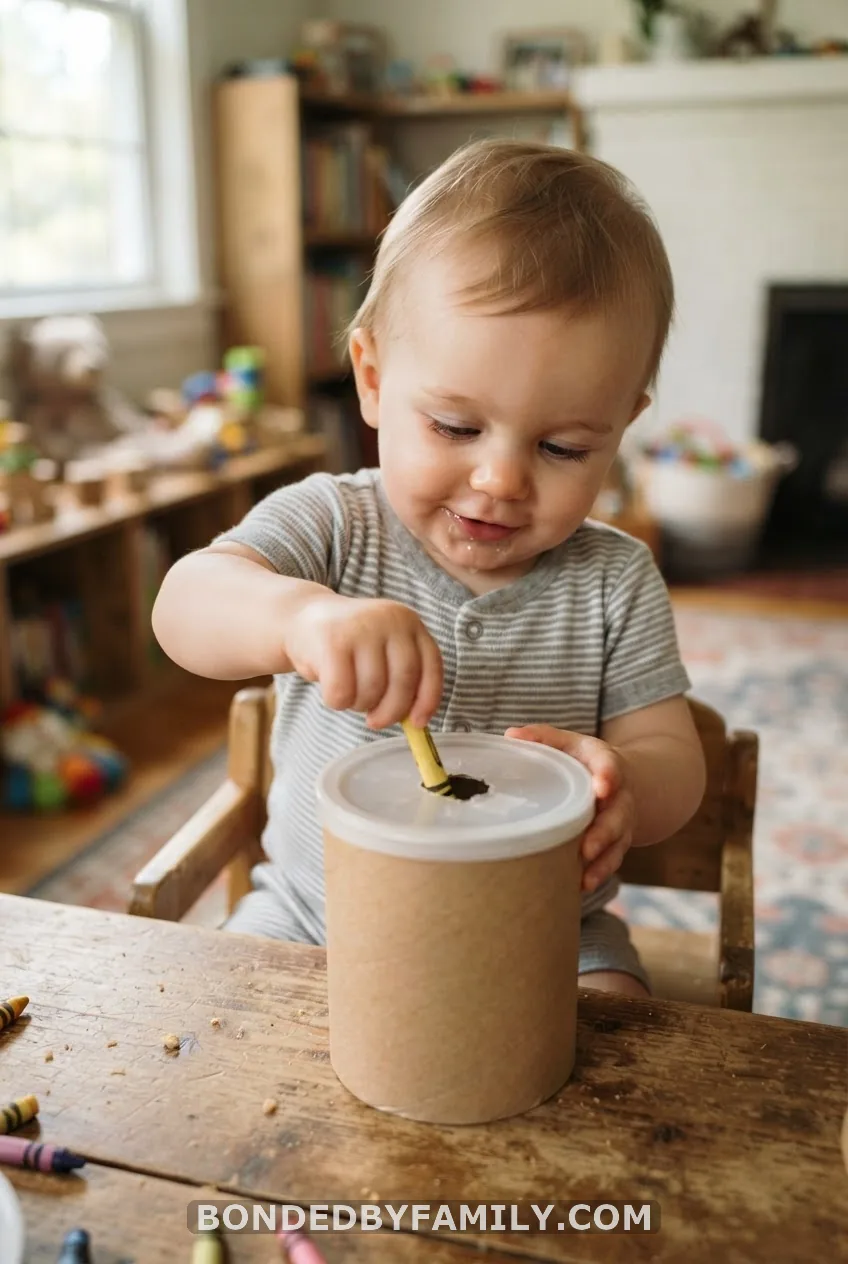 Crayon Push-Through Oat Container