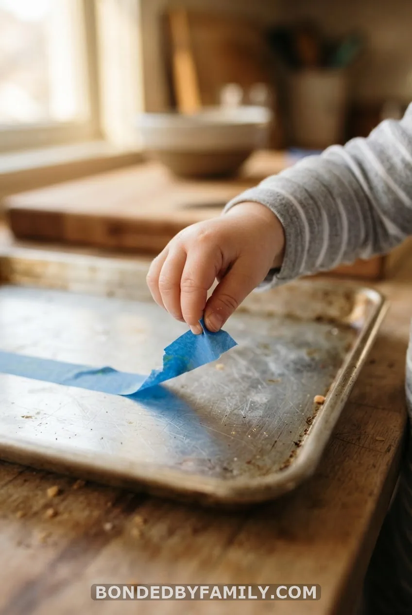 Tape Rescue on a Cookie Sheet
