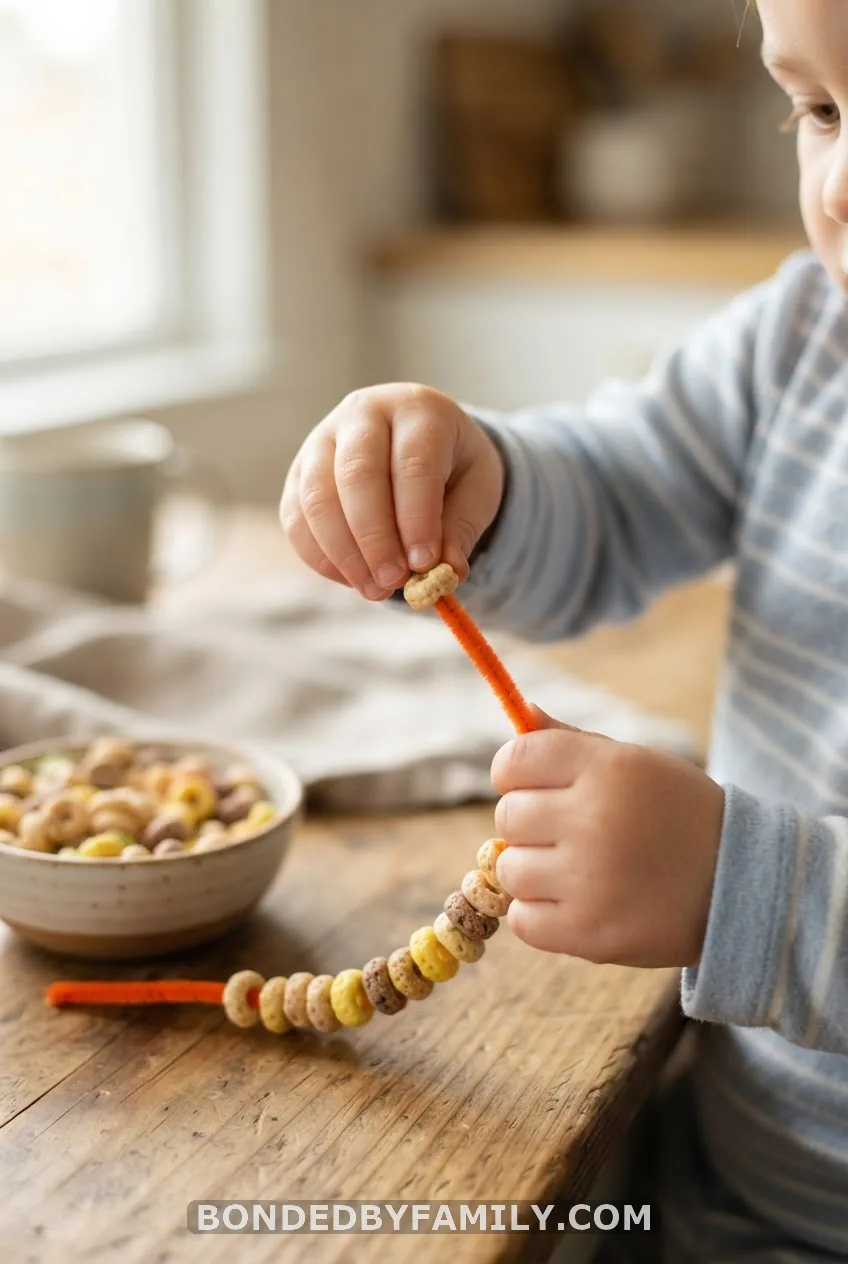 Cheerio Necklace on a Pipe Cleaner