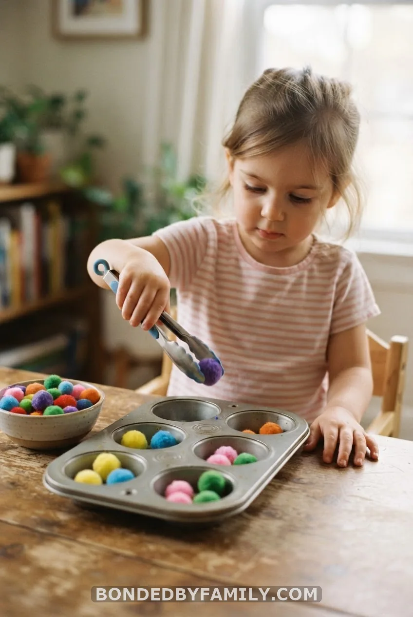 Pom-Pom Transfer with Tongs