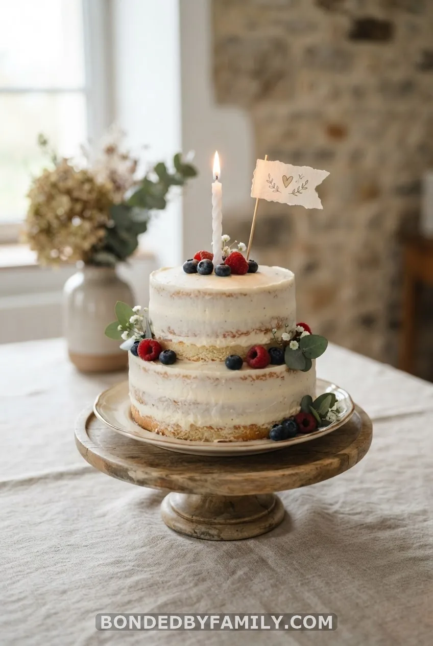 Simple and Minimalist First Birthday Cake Ideas