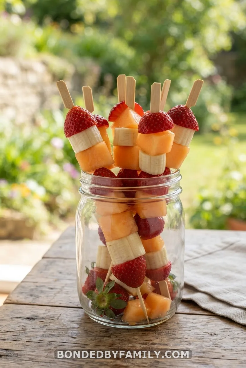 Fruit Skewers on Blunt Baby-Safe Sticks