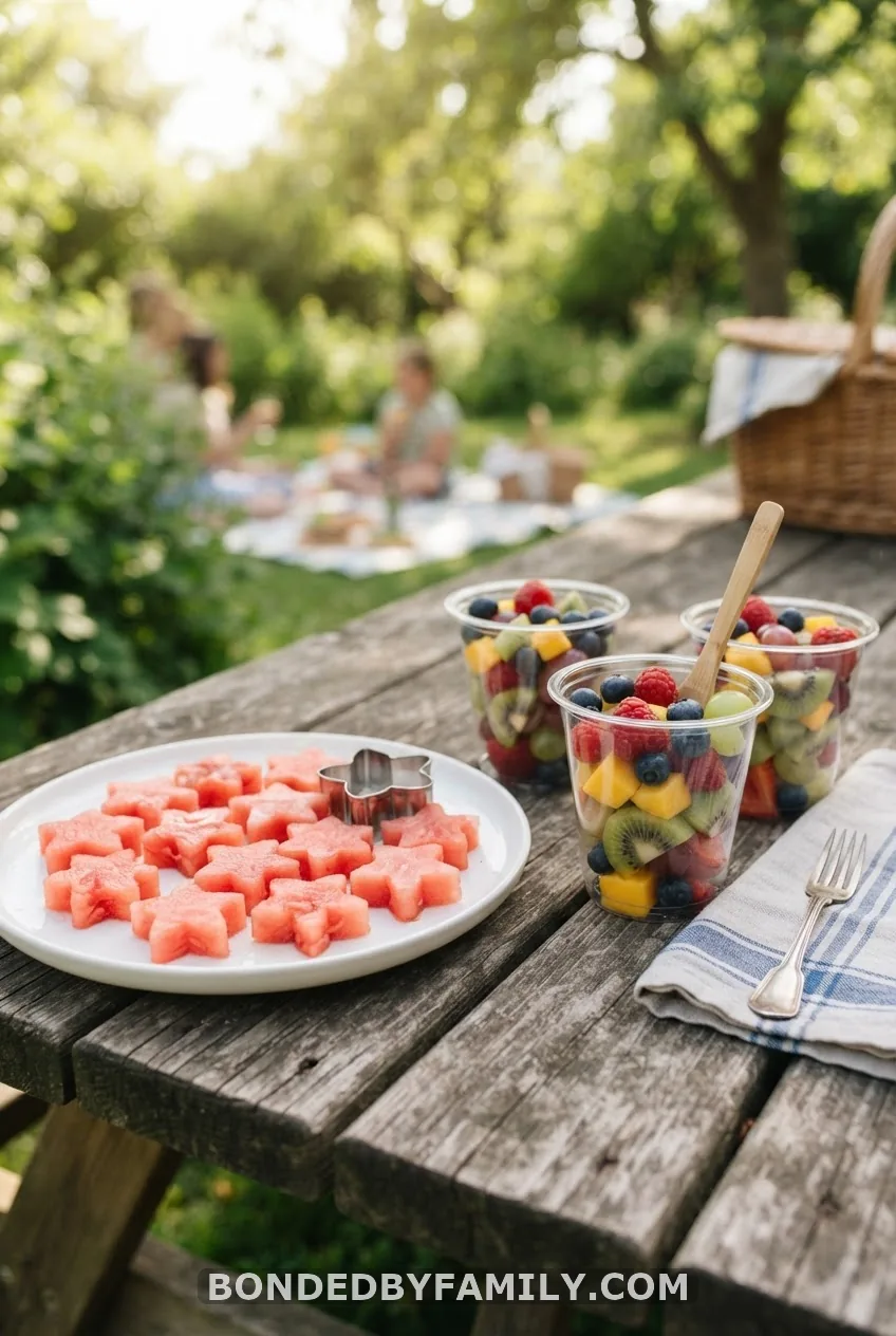 Watermelon Stars and Fruit Cups