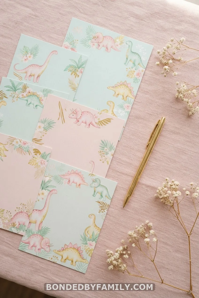 Girly Dinosaur Invitations