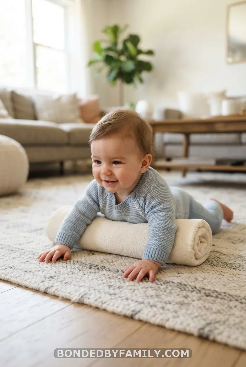 Rolled-Towel Tummy Time Ramp