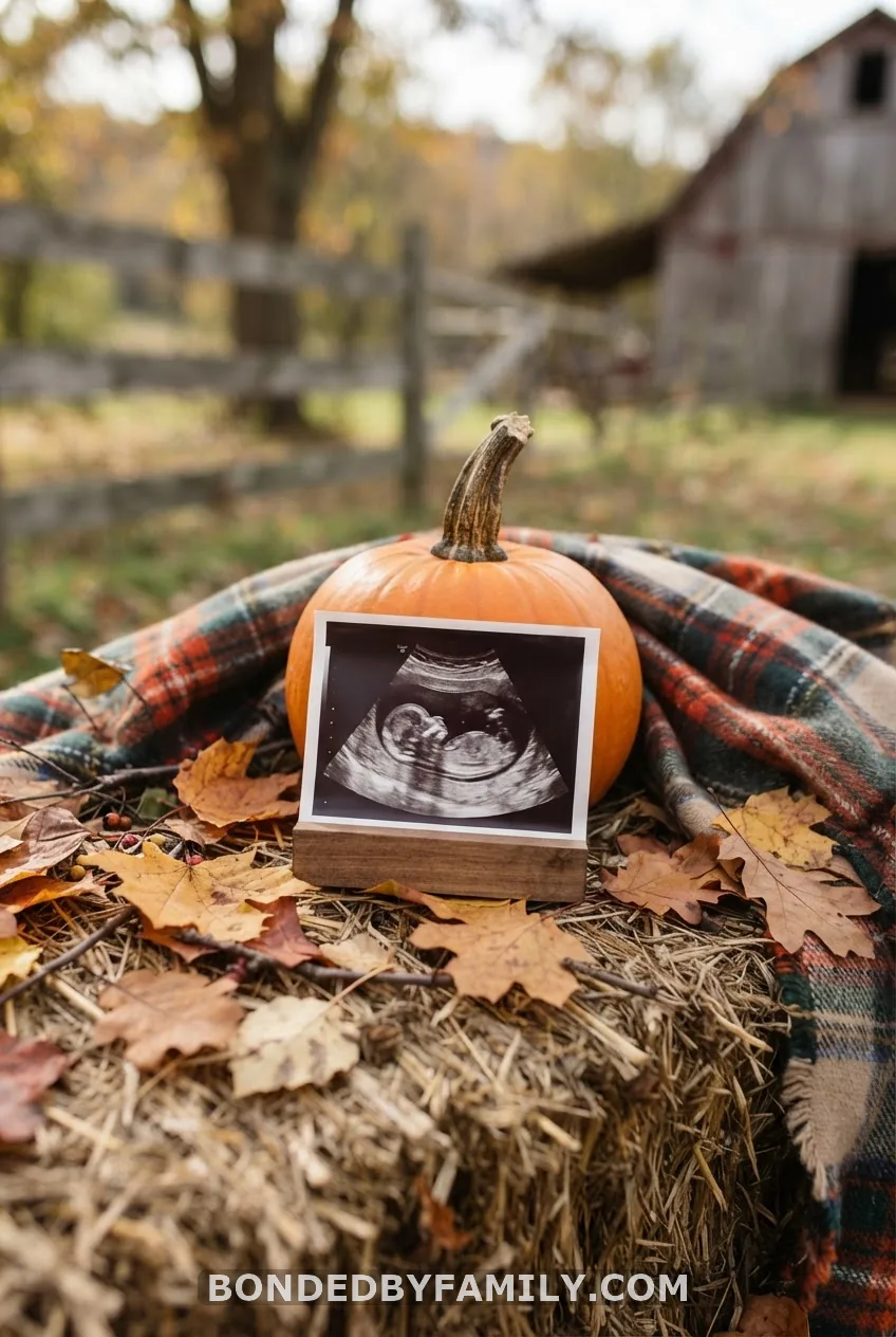 Ultrasound Photo on a Hay Bale