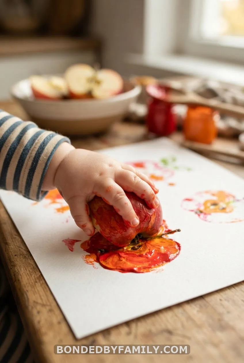 Apple Stamping Fall Tree