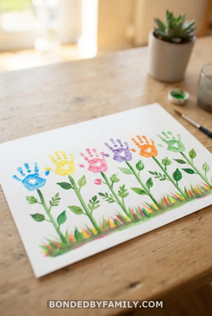 Handprint Flower Garden