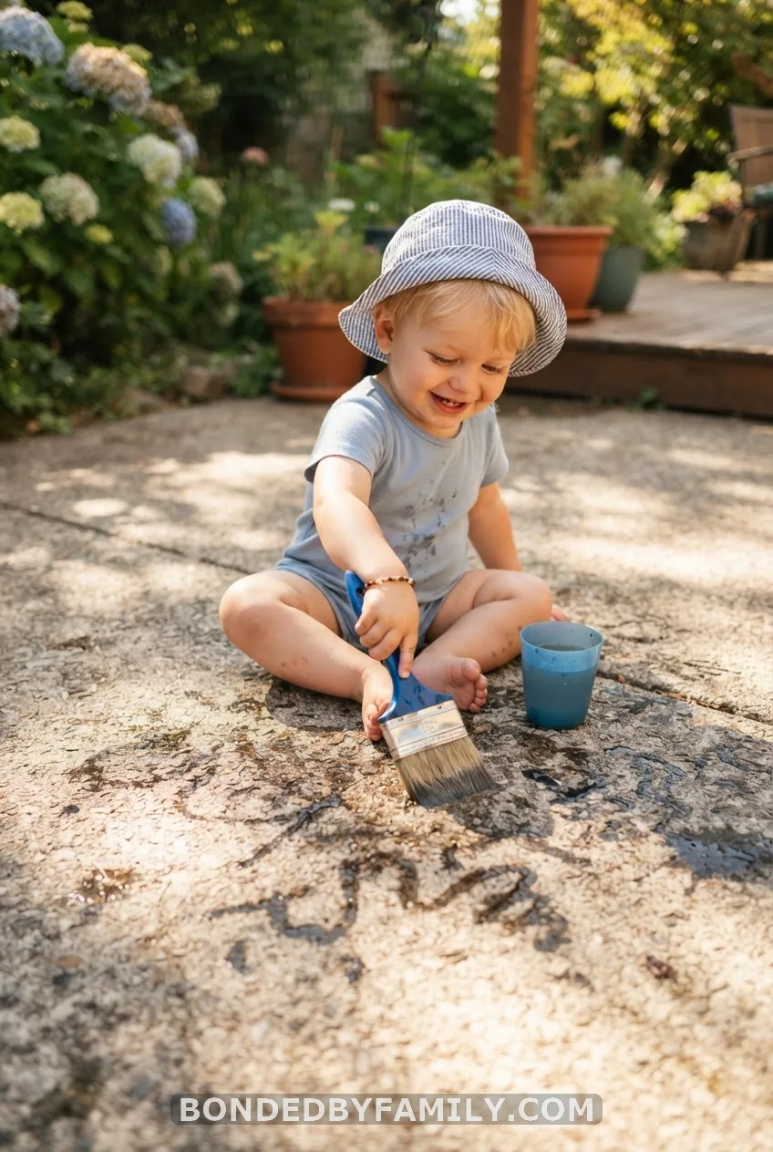 Water Painting on the Patio