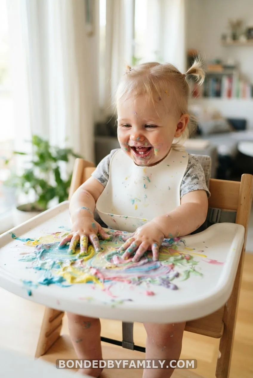 Taste-Safe Yogurt Finger Painting