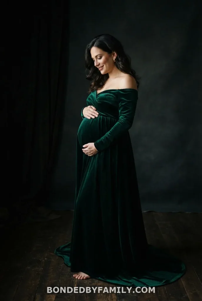 Off-the-Shoulder or One-Shoulder Gown (Studio/Dramatic)