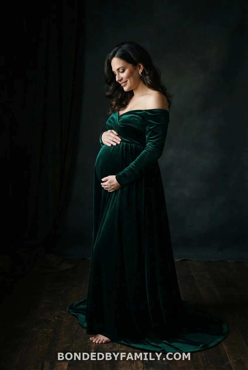 Off-the-Shoulder or One-Shoulder Gown (Studio/Dramatic)