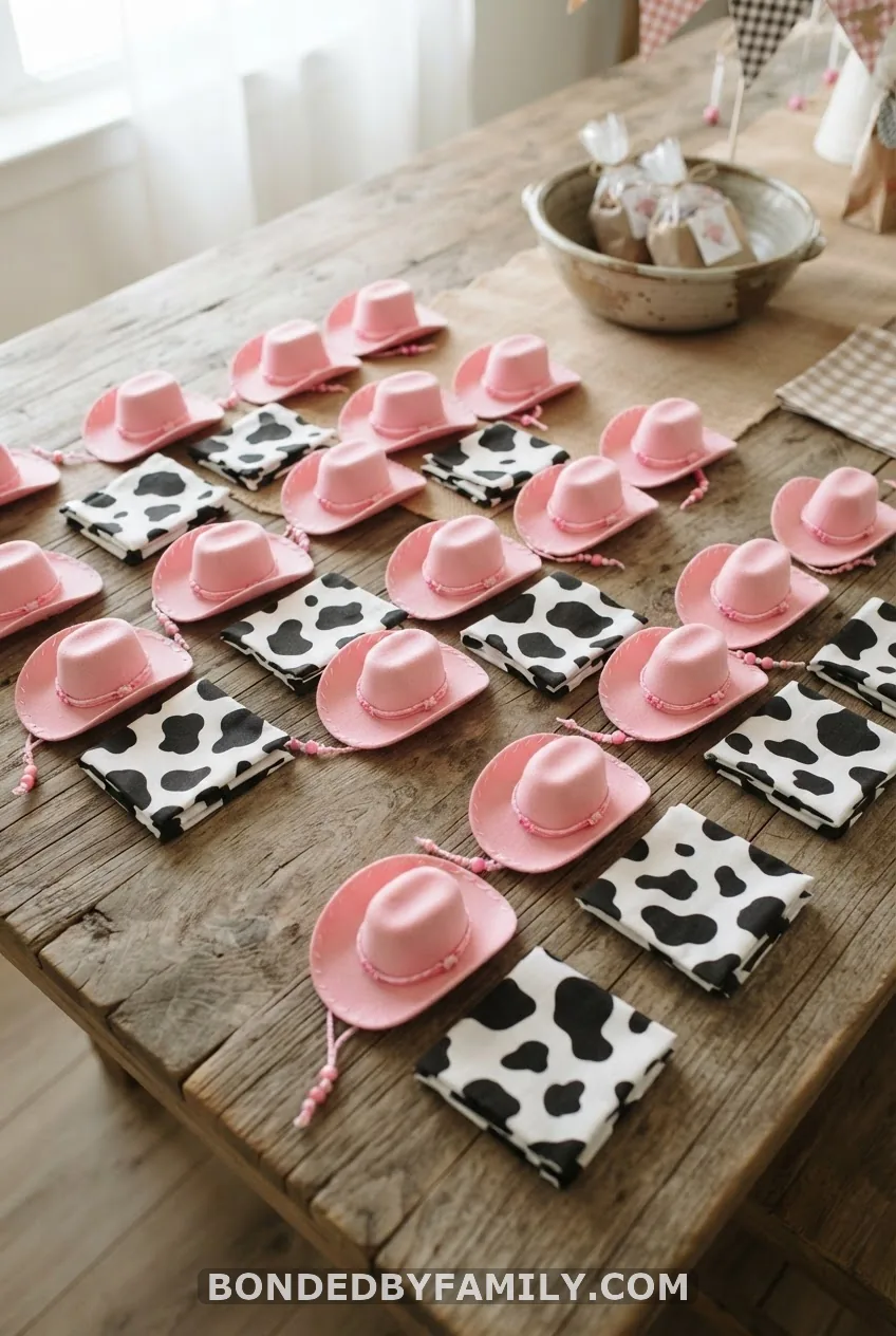 Send Guests Home in Pink Bandanas and Cowgirl Hats