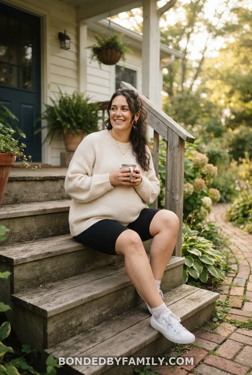 Oversized Sweater + Bike Shorts