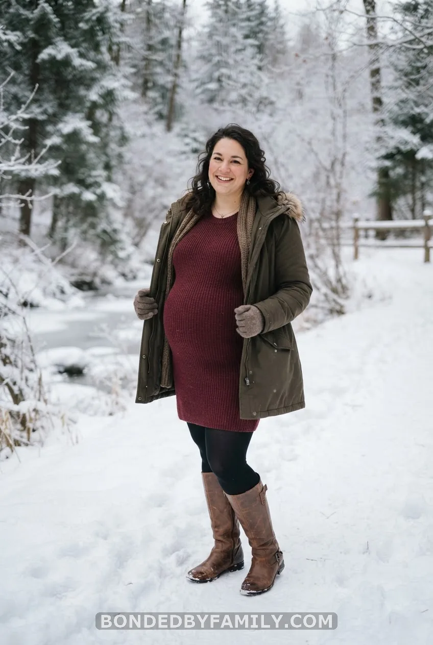 Sweater Dress + Tall Boots