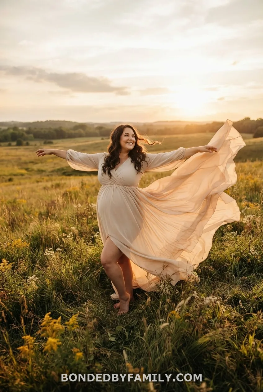 Flowing Chiffon Photo Shoot Gown