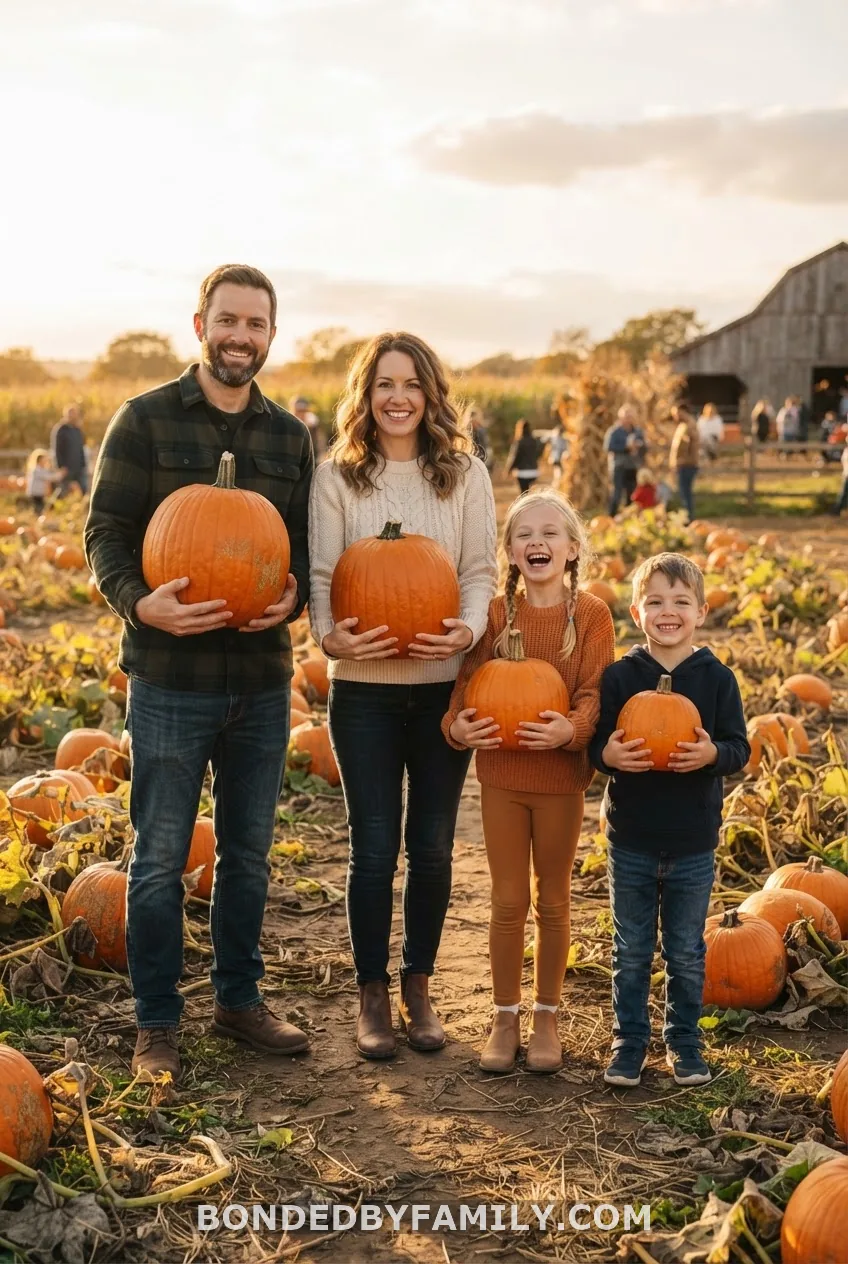 Pumpkin Patch Family Photo Lineup