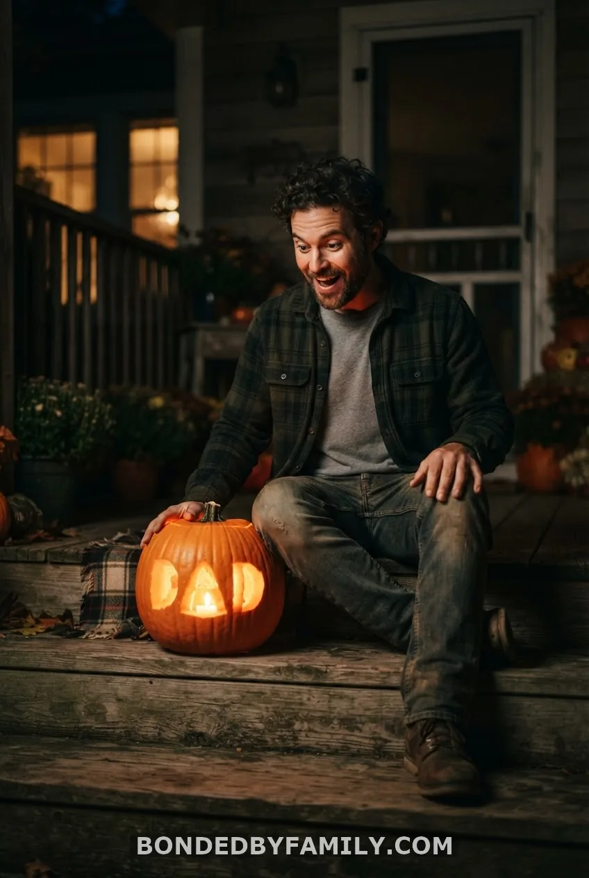 Carve "Dad" Into a Pumpkin - What Not to Do
