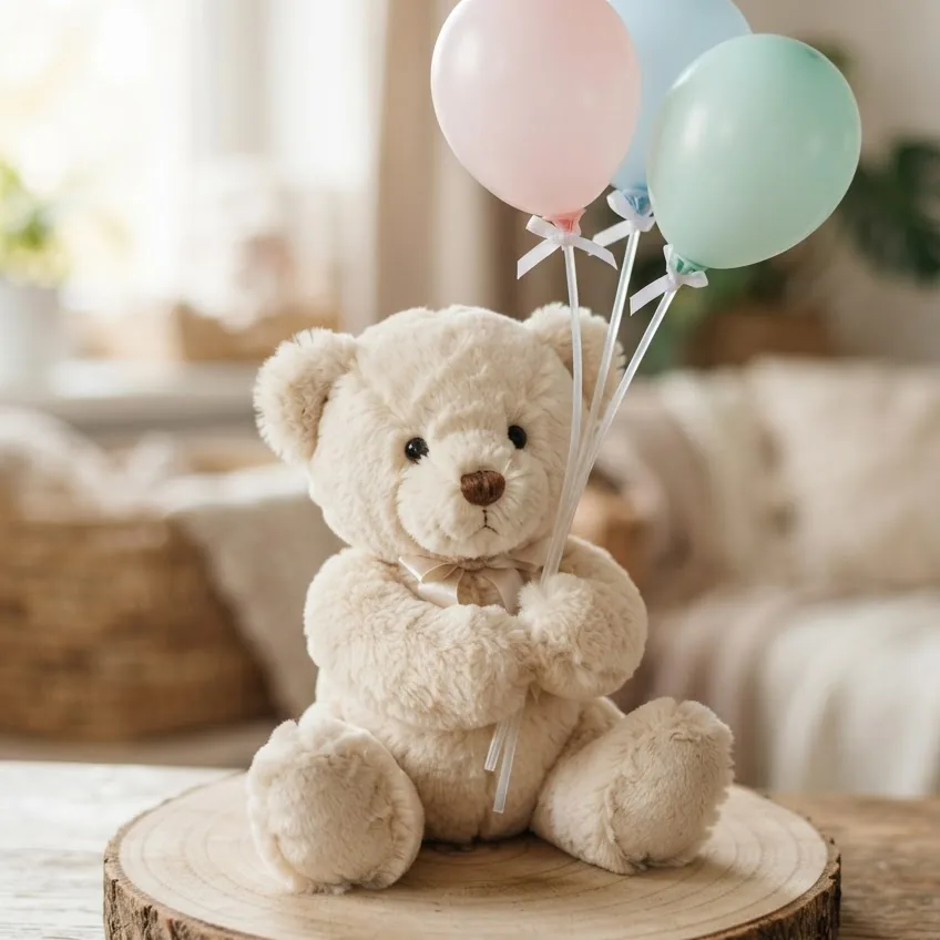 Classic Teddy Bear Balloon Stick Centerpiece