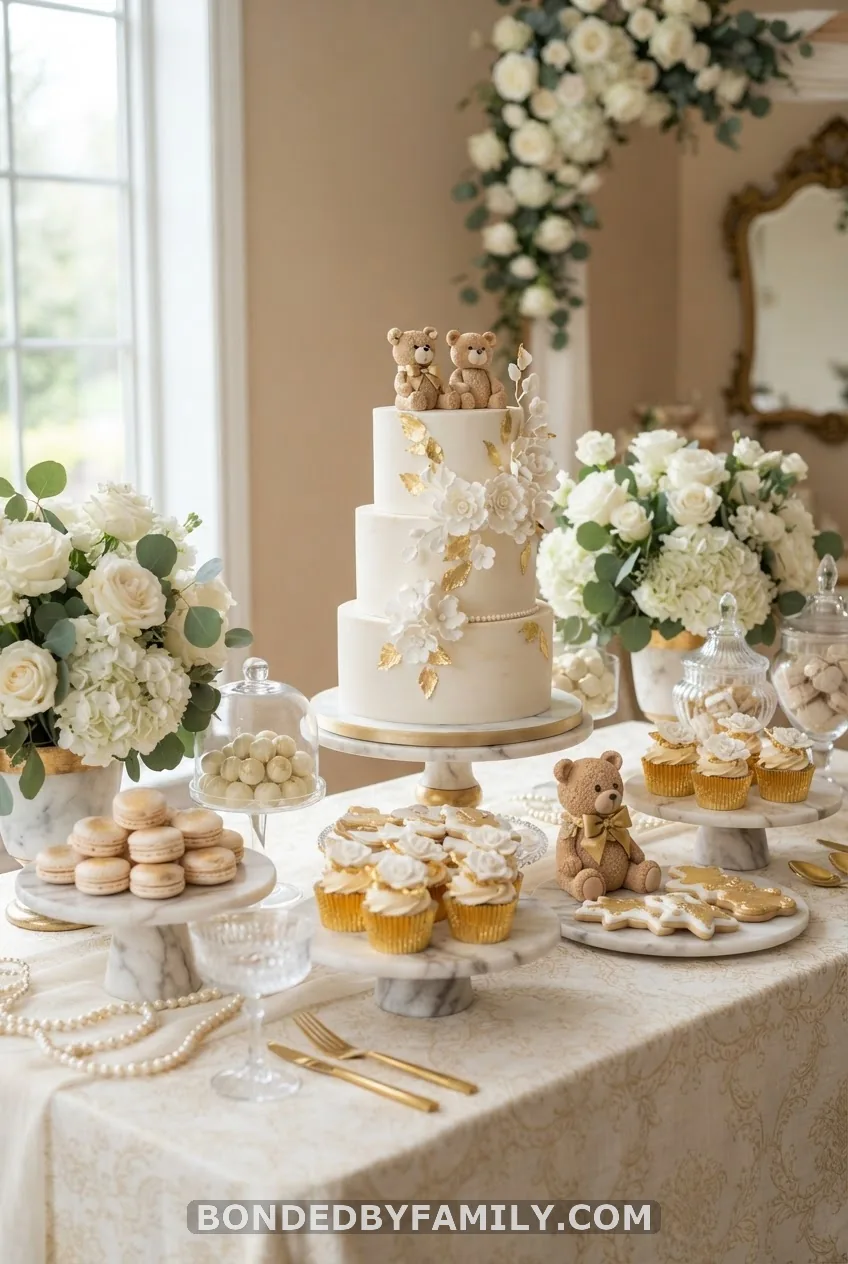 Elegant Teddy Bear Dessert Table