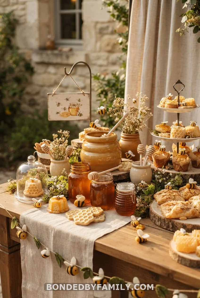 Teddy Bear Dessert Table with a Honey Pot Theme