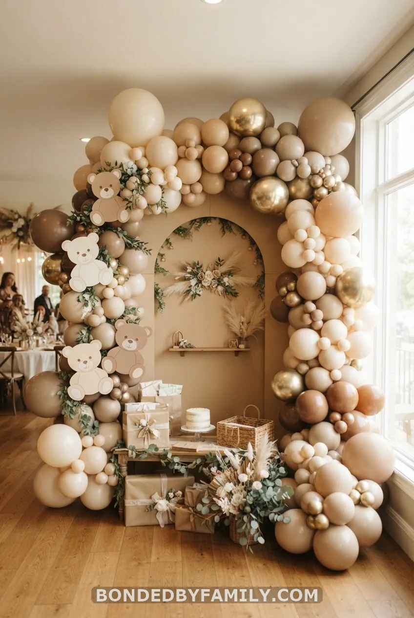 Balloon Garland Teddy Bear Backdrop