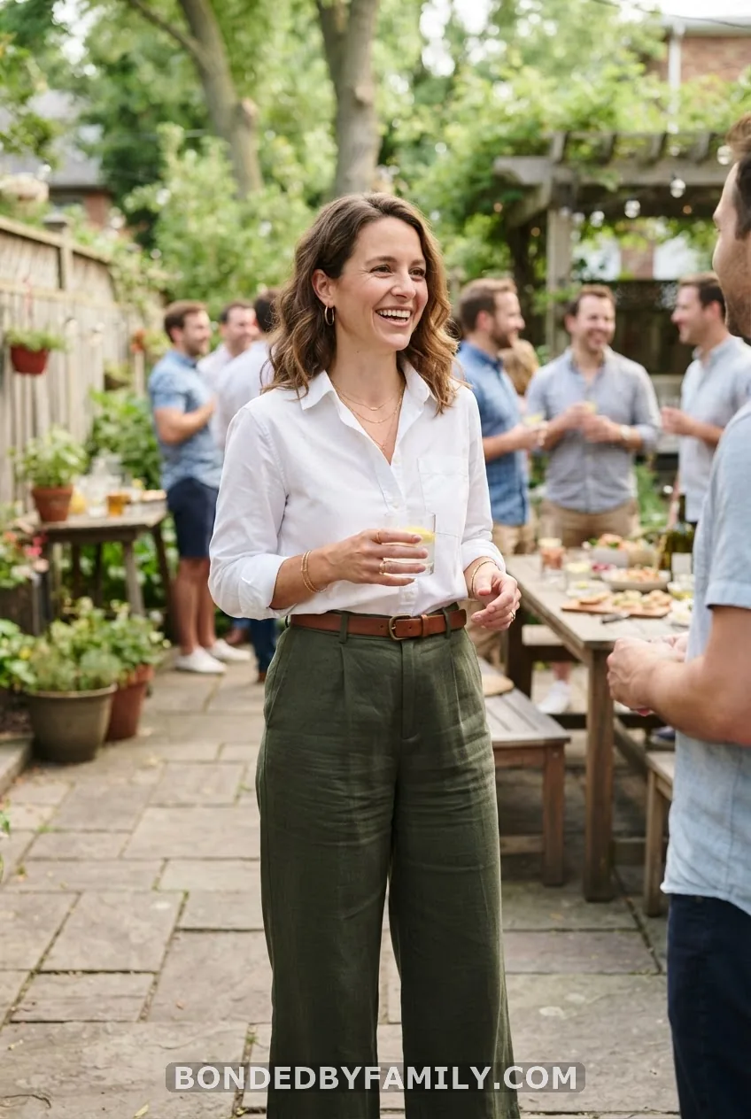 Crisp Button-Up + Wide-Leg Pants
