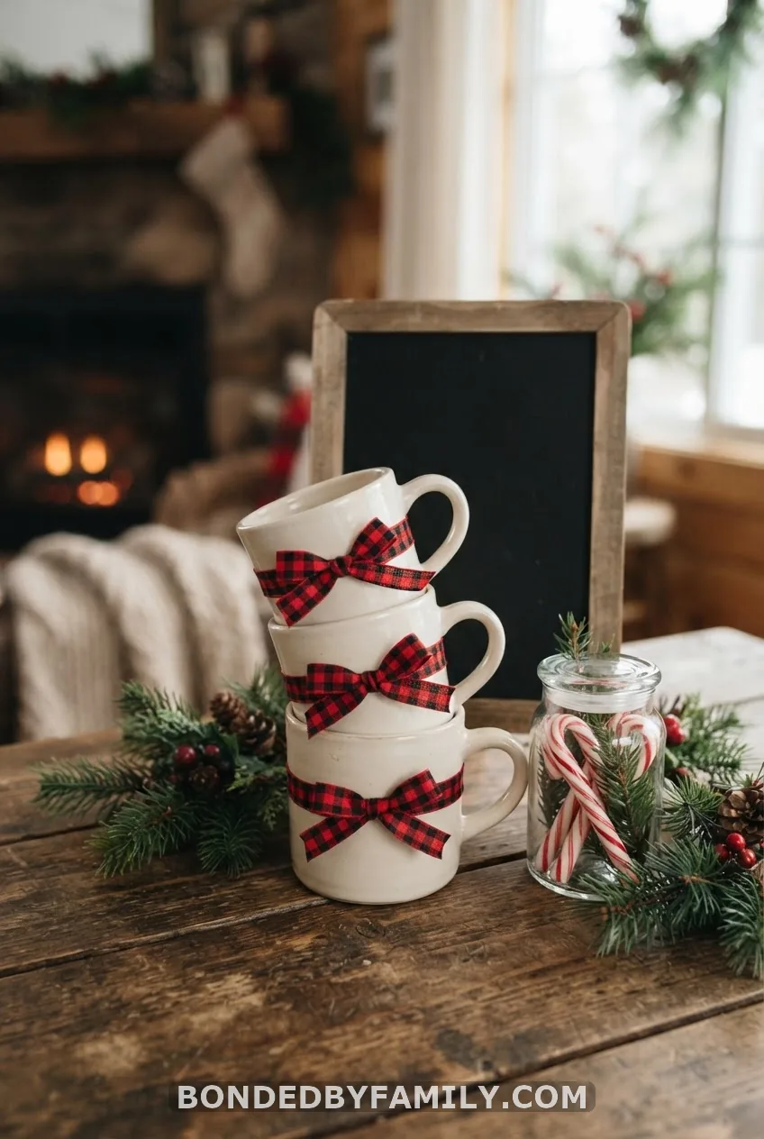 Cozy Buffalo Plaid & Cocoa Bar Centerpiece