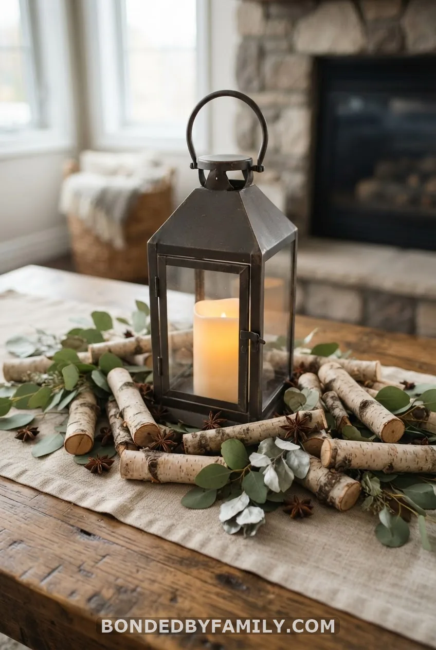 Non-Christmas Winter Solstice Lantern Centerpiece