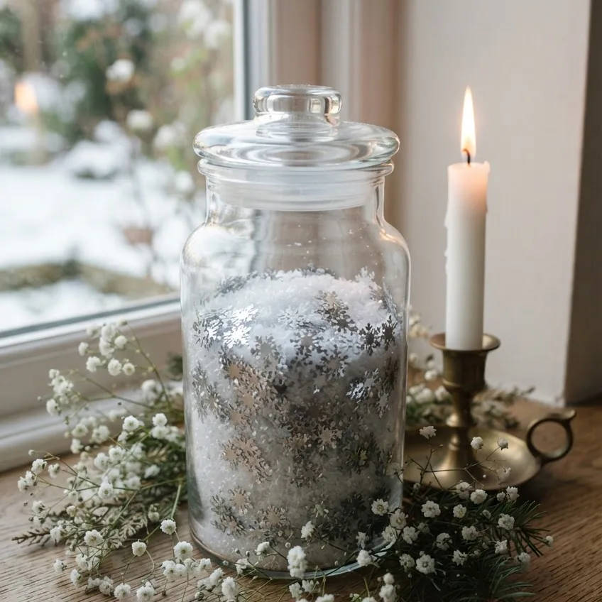 Classic Winter Wonderland Snowflake Centerpiece