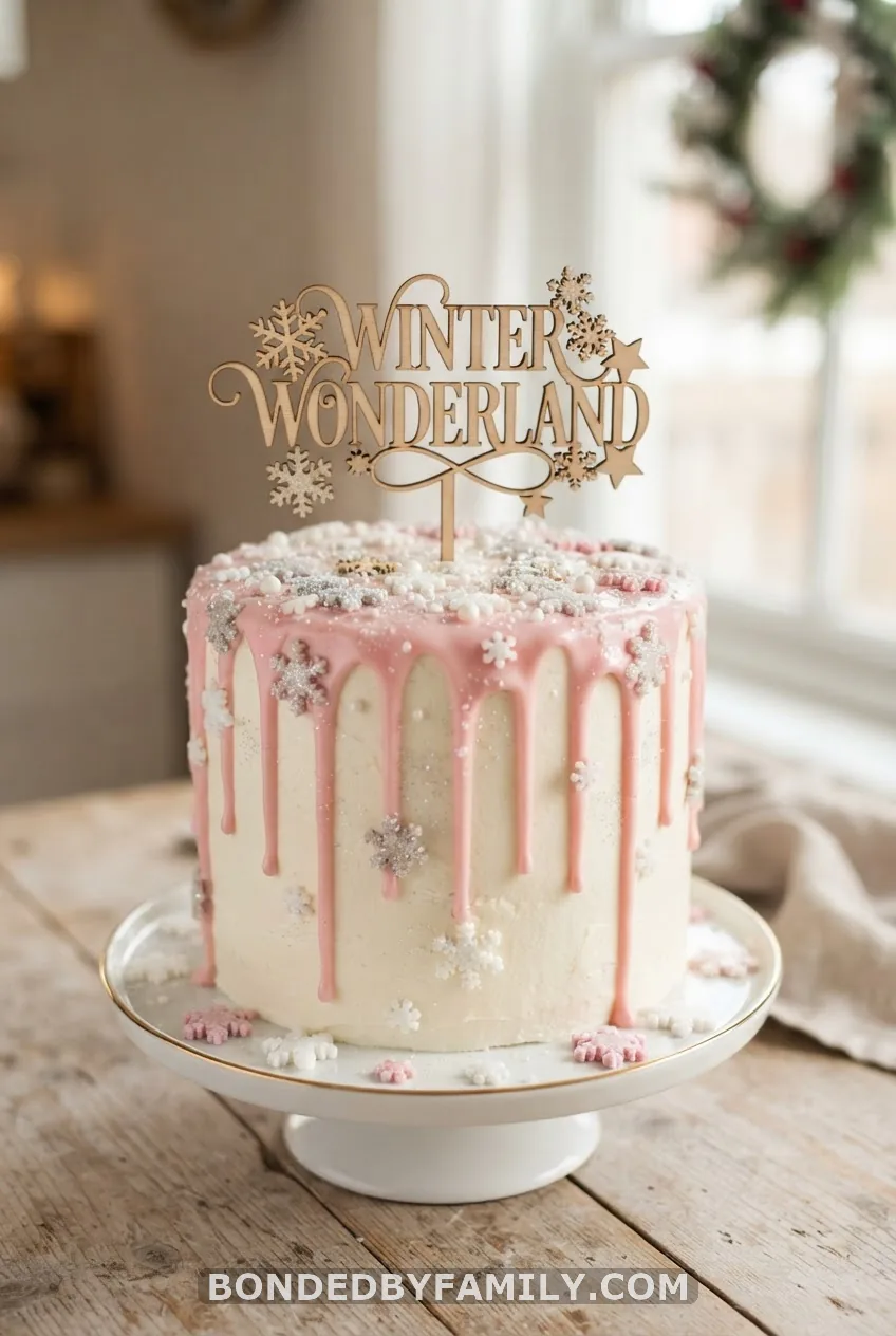 Winter Wonderland Baby Shower Cake