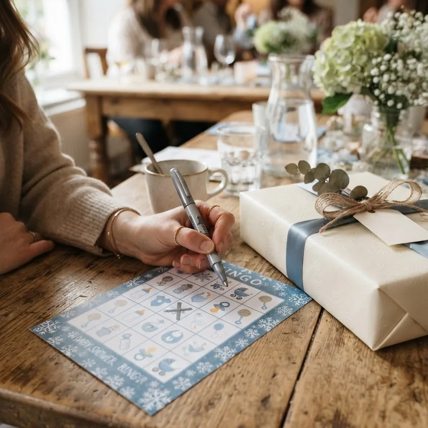 Snowflake Baby Shower Bingo (Gift-Opening Game)