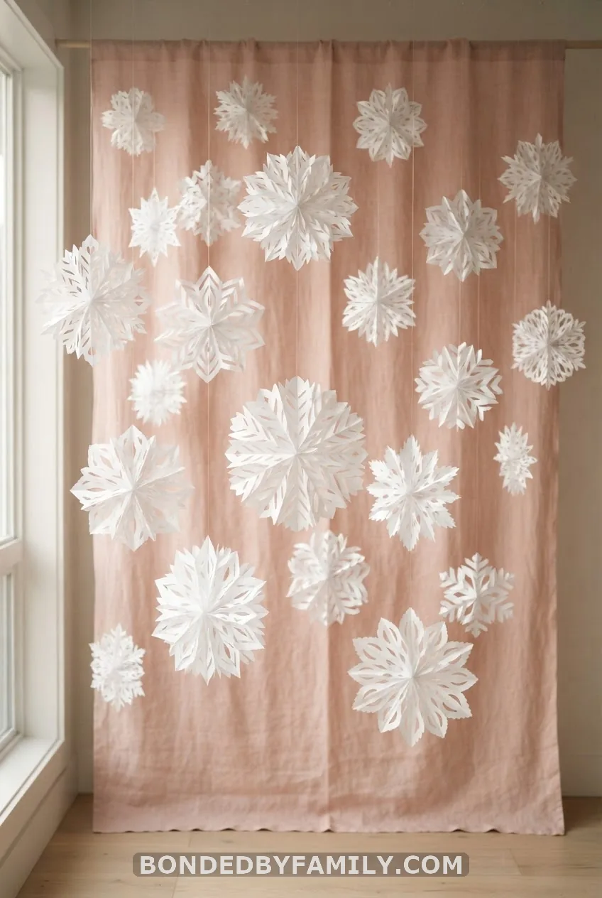 Blush Snowflake Backdrop