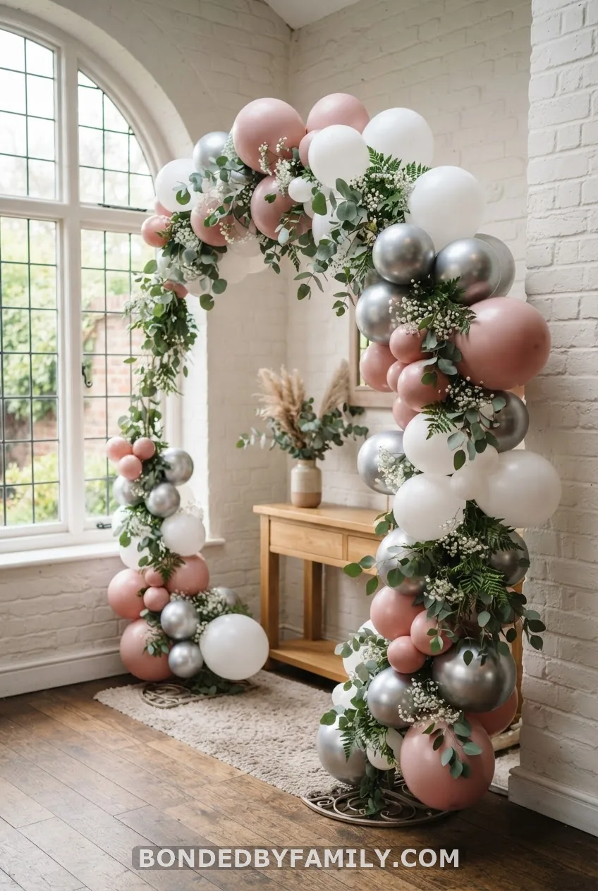 Pink Icy Floral Arch