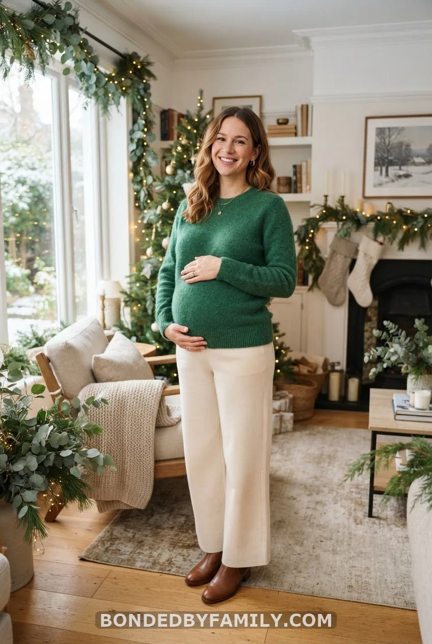 Cashmere Sweater + Wide-Leg Trousers