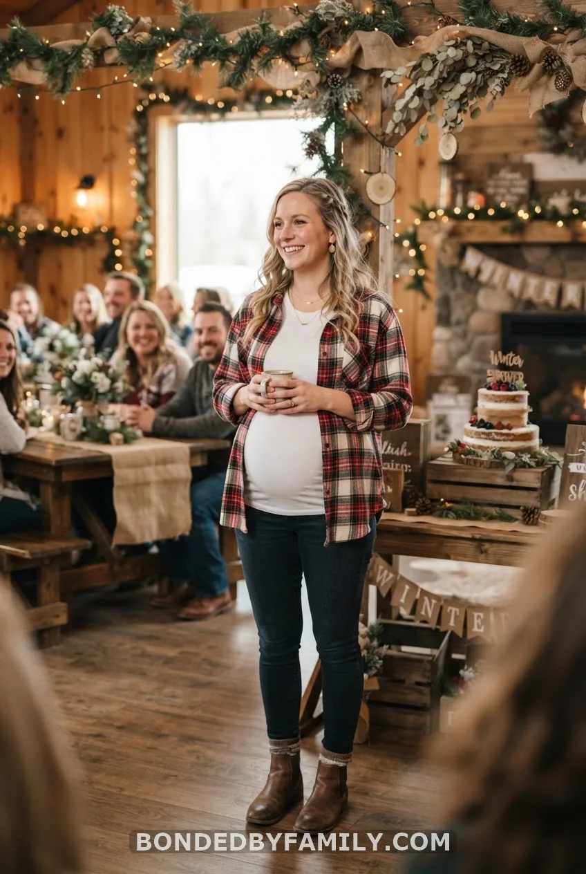 Casual Flannel + Denim-Style Leggings