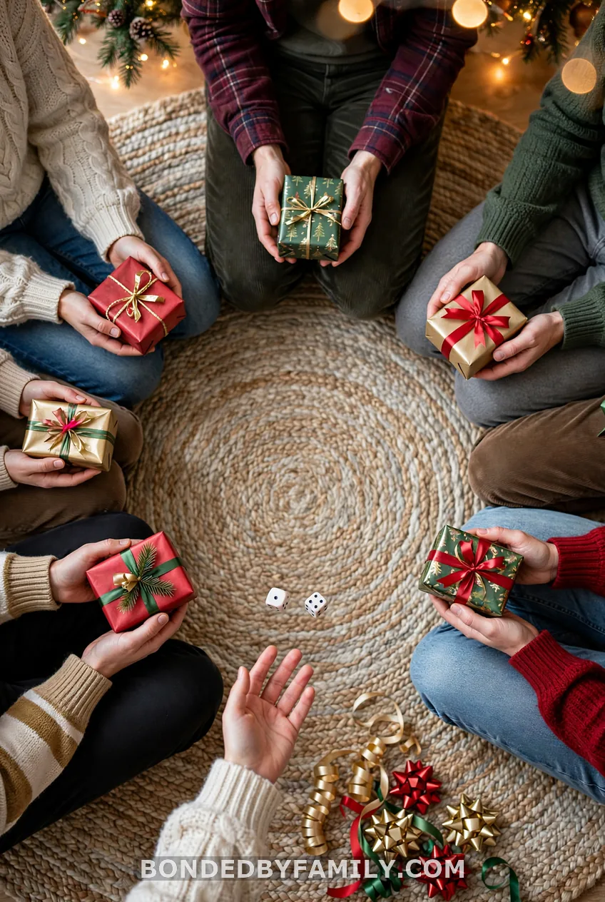 Christmas Gift Exchange Dice Game (Swap, Steal, Unwrap)