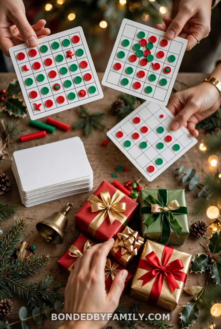 Christmas Bingo and Trivia for the Gift Table