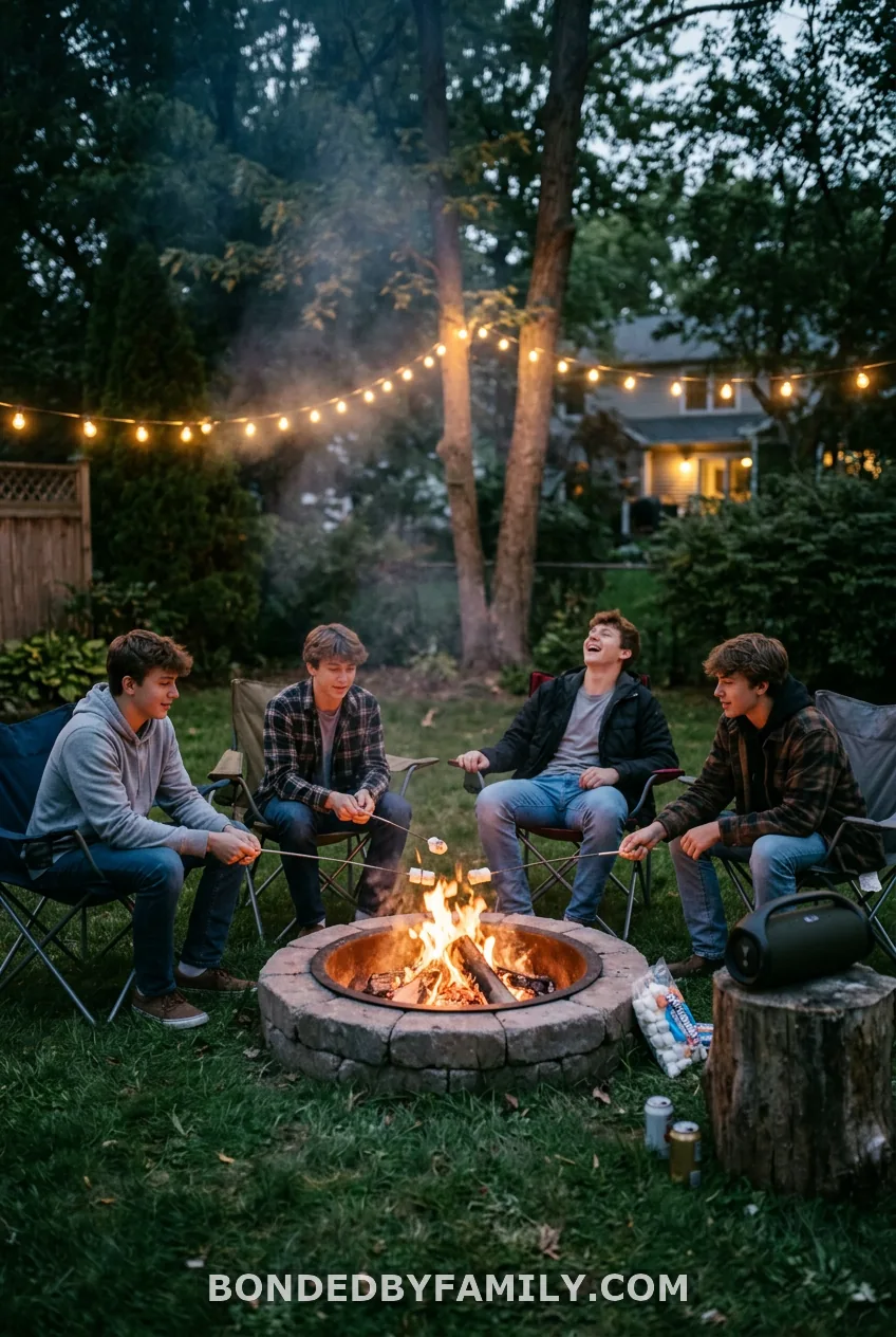 A Fire Pit Night in the Backyard
