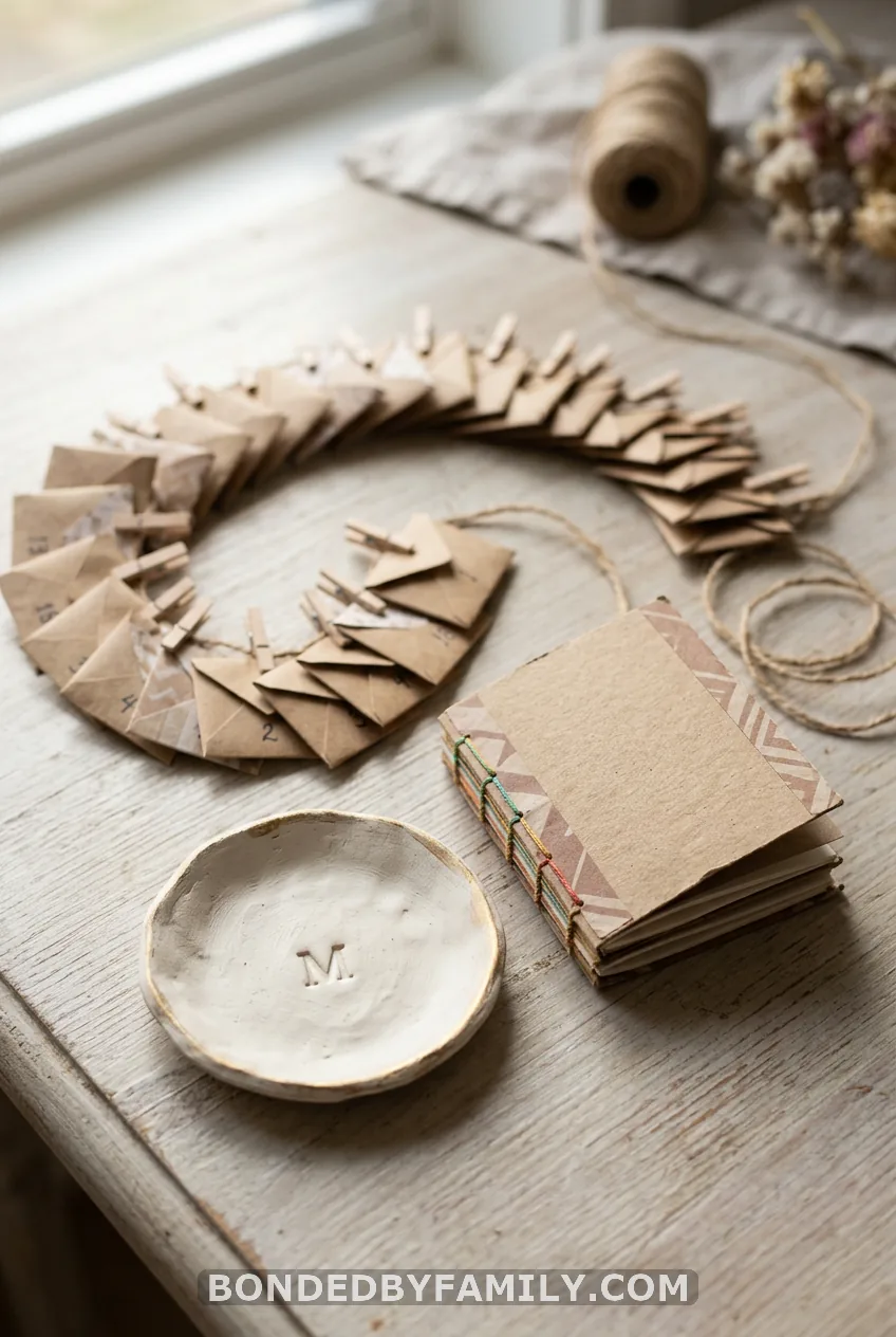 Handmade Extras: Clay Dish, Coupon Book, Countdown