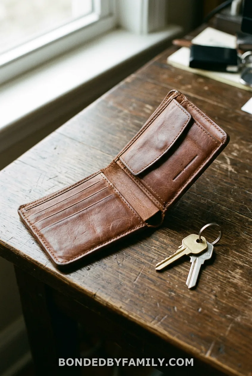 Engraved Leather Wallet With a Hidden Message