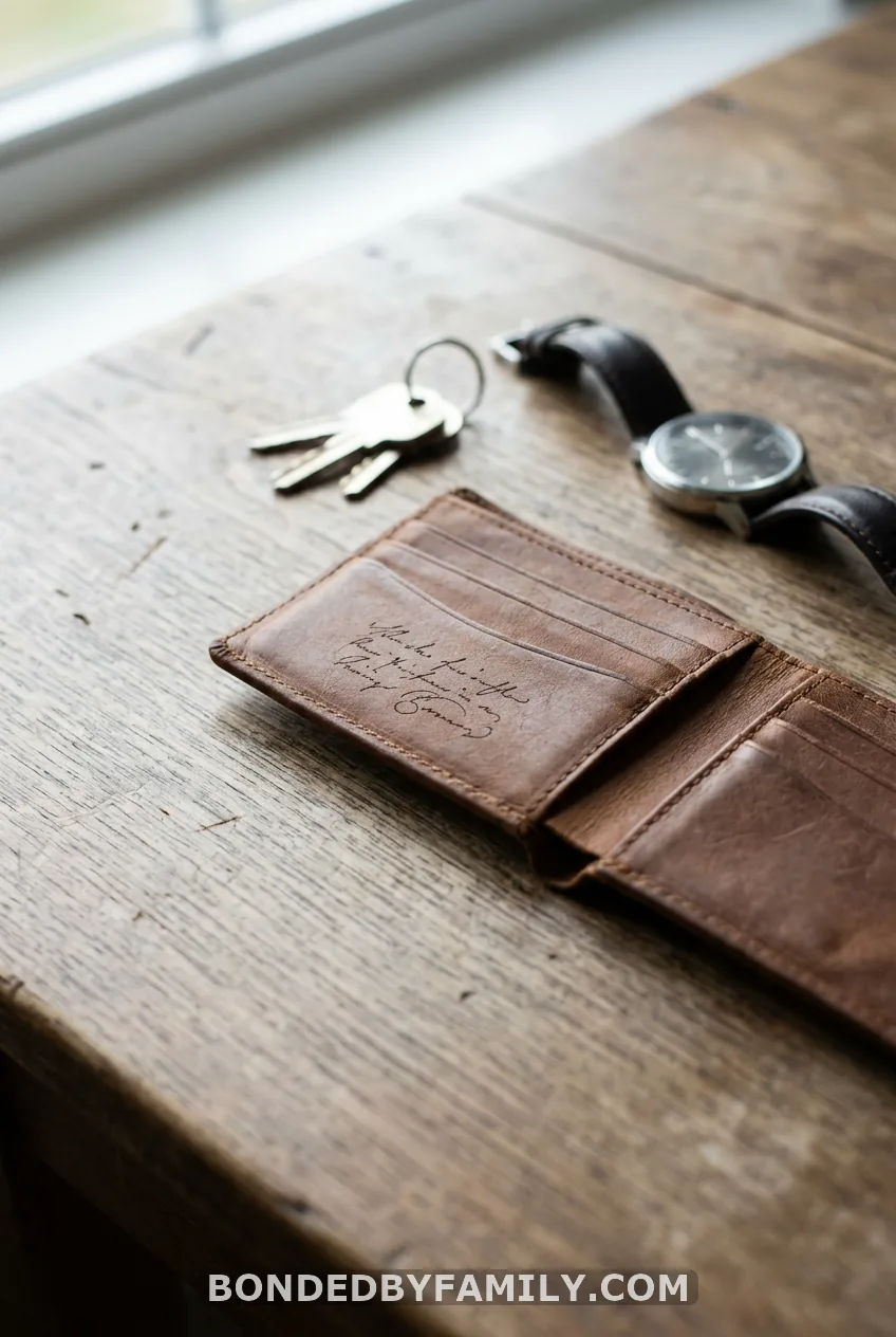 An Engraved Leather Wallet With a Hidden Message