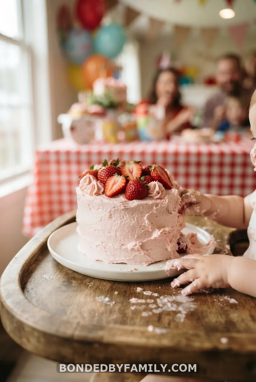 Strawberry Themed Smash Cake