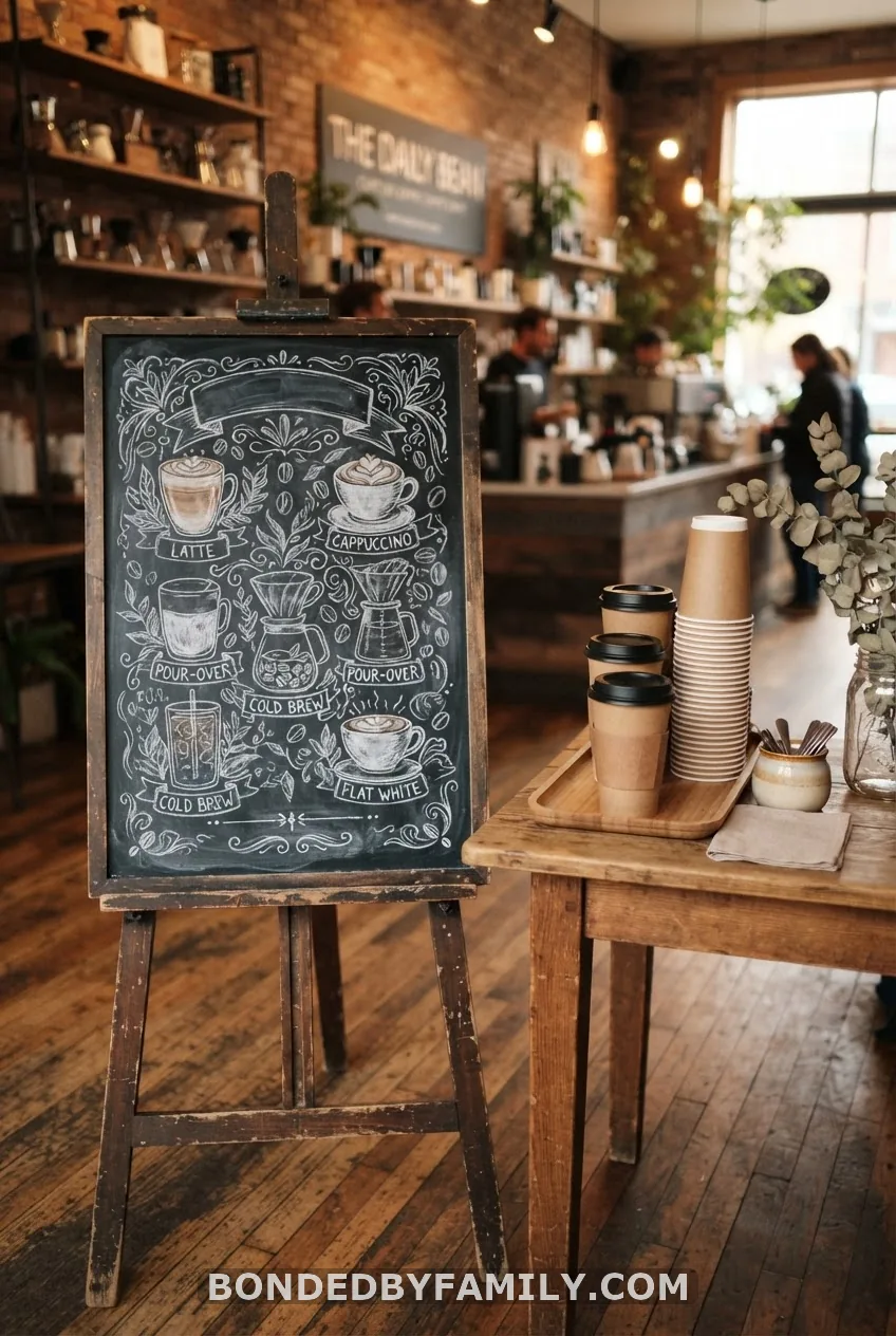 The Barista Menu Board and Coffee Sleeve Invites
